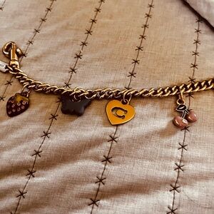 Coach Swagger chain With Charms Gold Tone